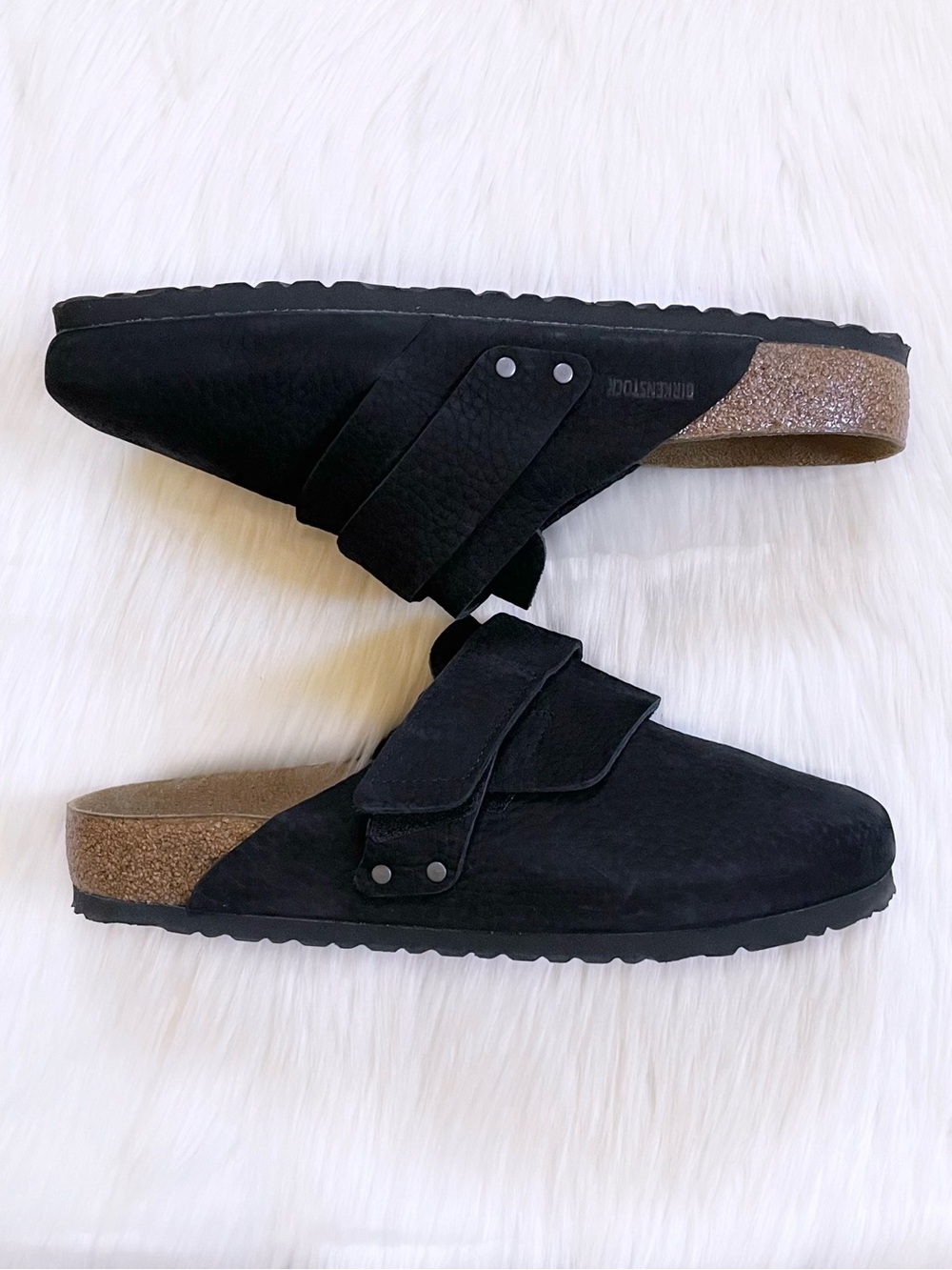 Birkenstock Men’s Nagoya Desert Buck Black Nubuck Leather Slip-On Clogs - Picture 6 of 11